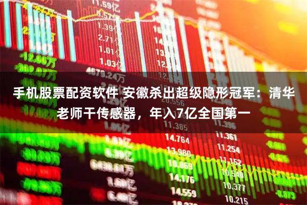 手机股票配资软件 安徽杀出超级隐形冠军：清华老师干传感器，年入7亿全国第一